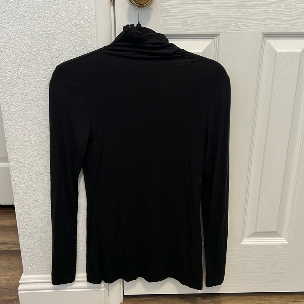 Halogen Black Small Turtle Neck Long Sleeve